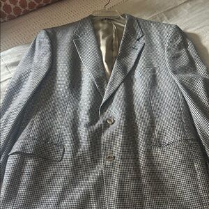 Burberry Classic beige/blue Houndstooth Blazer 48 XL